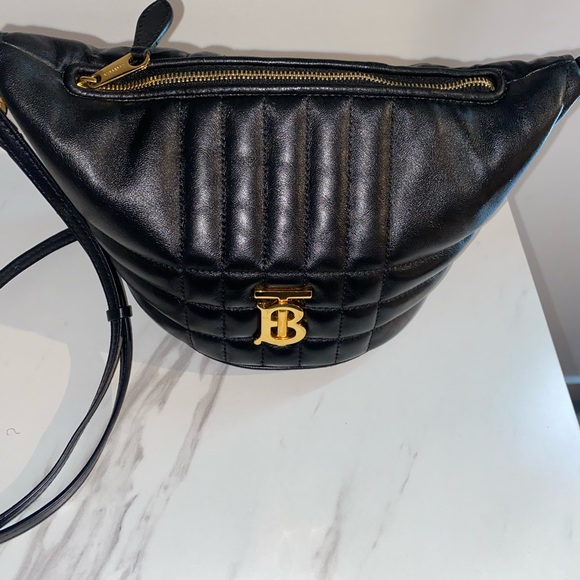 BURBERRY Lambskin Quilted Small Crescent - Picture 10 of 14